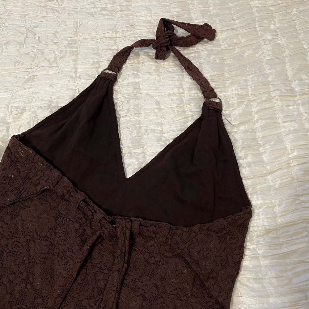 NWOT MISS BE by EMMANUELLE BLANC Lacy Halter Dress!🥀 - Picture 7 of 15
